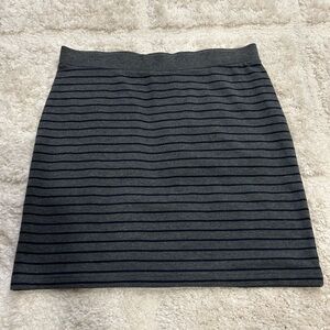 Banana Republic Charcoal and Black Striped Mini Skirt